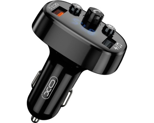 FM модулятор XO XO-BCC03 Car Charger 18W Bluetooth+QC3.0 Quick Charger Black (XO-BCC03) 