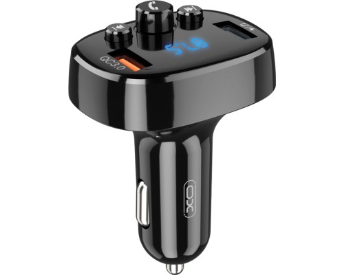 FM модулятор XO XO-BCC03 Car Charger 18W Bluetooth+QC3.0 Quick Charger Black (XO-BCC03) 