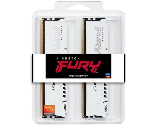 Модуль пам'яті для комп'ютера DDR5 64GB (2x32GB) 5600 MHz Beast White EXPO Kingston Fury (ex.HyperX) (KF556C36BWEK2-64) Модуль пам'яті для комп'ютера DDR5 64GB (2x32GB) 5600 MHz Beast White EXPO Kingston Fury (ex.HyperX) (KF556C36BWEK2-64)