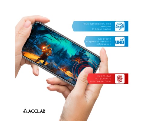 Скло захисне ACCLAB Full Glue ESD Apple Iphone X/XS/11 Pro (1283126532139)