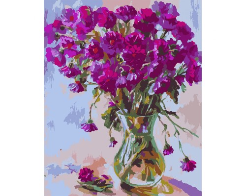 Картина по номерам Santi Оксамитовий букет ©juliatomesko_artist 40*50 см (954728)