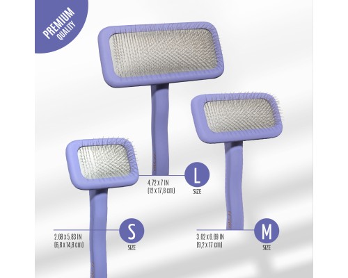 Гребінець для тварин Tauro Pro Line прямокутний M, зубці 11 мм purple (TPLB63546)