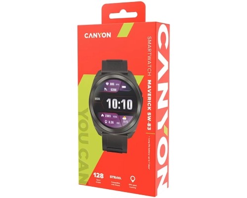 Смарт-годинник Canyon Maveric SW-83 GPS Black (CNS-SW83BB)