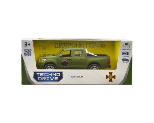 Машина TechnoDrive серії Шеврони Героїв - Toyota Hilux - Червона калина (KM6119)