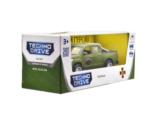 Машина TechnoDrive серії Шеврони Героїв - Toyota Hilux - Червона калина (KM6119)