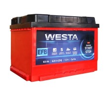 Акумулятор автомобільний Westa 6CT-63 А (1) RED EFB