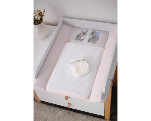 Пеленальний матрацик Верес Summer Bunny pink NEW 50х70 см (426.3.1)