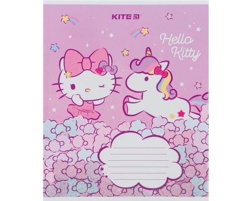 Зошит Kite Hello Kitty 12 аркушів, коса лінія (HK24-235-1)