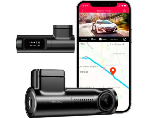 Відеореєстратор LINGDU Dash Cam D500 (D500)