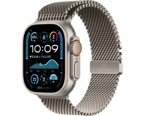 Смарт-годинник Apple Watch Ultra 2 2024 GPS + Cellular 49mm Natural Titanium Case with Natural Titanium Milanese Loop (MX5R3UL/A)