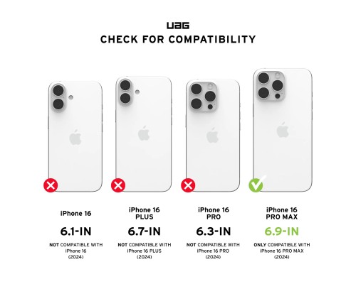 Чохол до мобільного телефона UAG iPhone 16 Pro Max Civilian Magsafe Black (114445114040)