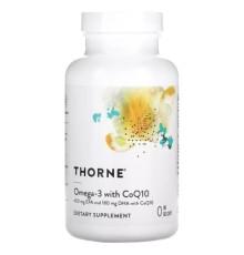 Вітамін Thorne Research Омега-3 з коензимом Q10, Omega-3 with CoQ10, 90 гелевих капсул (THR-61603)