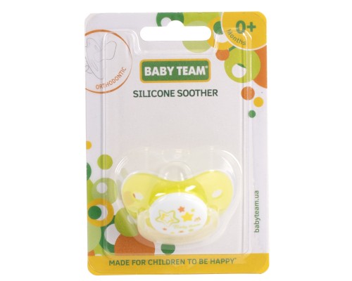 Пустушка Baby Team Силіконова ортодонтична від народження (4824428030014)