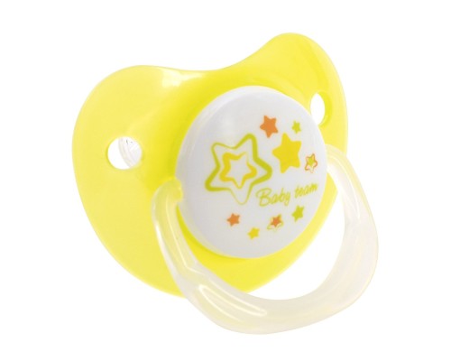 Пустушка Baby Team Силіконова ортодонтична від народження (4824428030014)