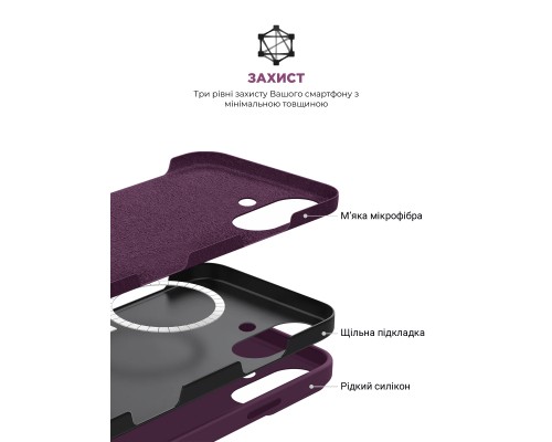 Чохол до мобільного телефона Armorstandart ICON2 MagSafe Apple iPhone 16 Plum (ARM81312)