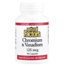 Мінерали Natural Factors Хром та Ванадій, 125 мкг, Chromium & Vanadium, 90 капсул (NFS-01635)