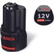 Набір інструментів Bosch з шуруповертом GSB 12В 2х2Ah, 30Нм, 4001300об/хв (0.601.868.10R)