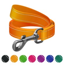 Повідок для собак WAUDOG Nylon Mono світловідбивний, S, Ш 15 мм, Д 300 см, помаранчевий (46434)