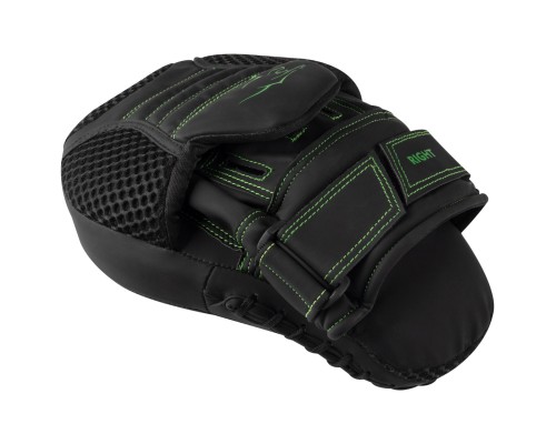 Лапи боксерські PowerPlay 3044 Pro Carbon Ultra Series Чорно-Зелені (PP_3044_Bl/Green)