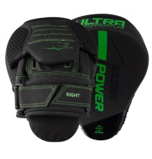 Лапи боксерські PowerPlay 3044 Pro Carbon Ultra Series Чорно-Зелені (PP_3044_Bl/Green)