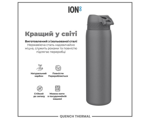 Пляшка для води ION8 OneTouch Vacuum Insulated 920 мл Grey (I8TS1000GRY)