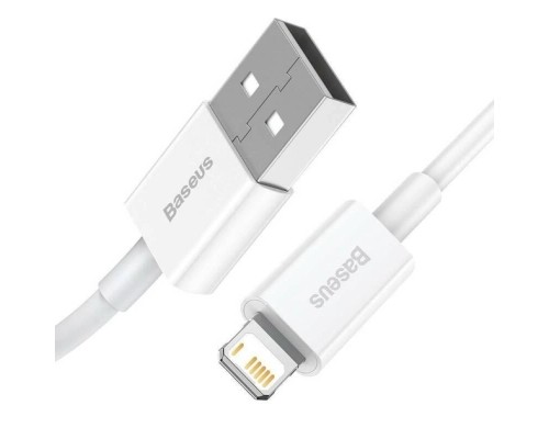 Дата кабель USB 2.0 AM to Lightning 1.5m Superior Fast Charging 2.4A white Baseus (CALYS-B02)