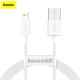 Дата кабель USB 2.0 AM to Lightning 1.5m Superior Fast Charging 2.4A white Baseus (CALYS-B02)