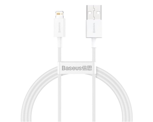 Дата кабель USB 2.0 AM to Lightning 1.5m Superior Fast Charging 2.4A white Baseus (CALYS-B02)