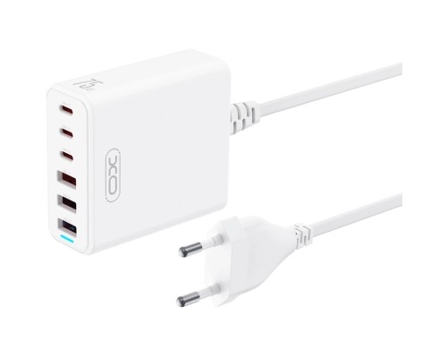 Зарядний пристрій XO L133 3xUSB-A + 3xUSB-C 75W White (L133.white)
