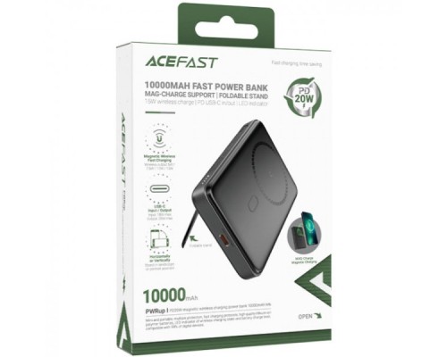 Батарея універсальна Acefast Magnetic Wireless 10000mAh 20W PD, QC/3.0, QI 20W, M6 Black (6974316282600)