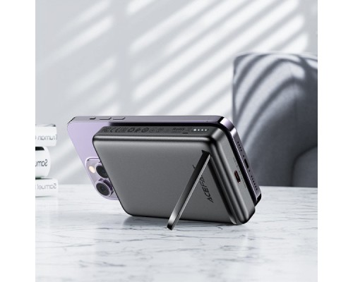 Батарея універсальна Acefast Magnetic Wireless 10000mAh 20W PD, QC/3.0, QI 20W, M6 Black (6974316282600)
