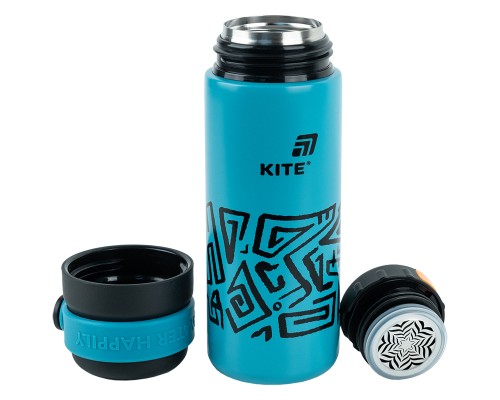 Термос Kite 500 мл, темно-бірюзовий (K25-1222-1)