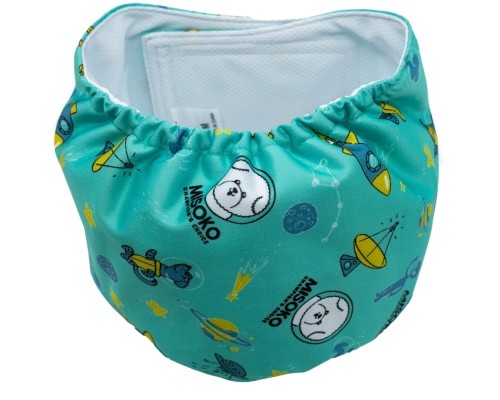 Підгузки для тварин MISOKO&CO багаторазові для кобелів, з ракетами, XXL 1 шт. м'ятні (HAINMSK63952)