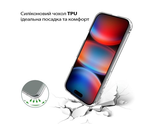 Чохол до мобільного телефона BeCover Apple iPhone 17 Pro Transparent (713761)