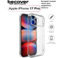 Чохол до мобільного телефона BeCover Apple iPhone 17 Pro Transparent (713761)