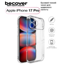 Чохол до мобільного телефона BeCover Apple iPhone 17 Pro Transparent (713761)