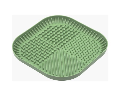 Універсальний посуд для тварин Fiboo Fiboowl килимок для злизування ласощів та їжі, L зелений (FIB0227)