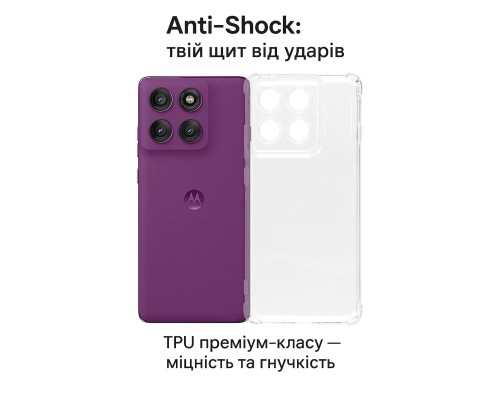 Чохол до мобільного телефона BeCover Anti-Shock Motorola Edge 60 Pro Clear (713806)