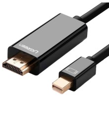Кабель мультимедійний miniDisplayPort M to HDMI M 1.5m MD101 4K black Ugreen (20848)
