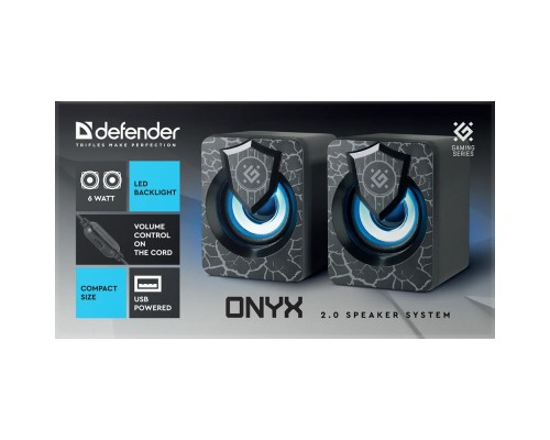 Акустична система Defender Onyx Led USB Black (65038)