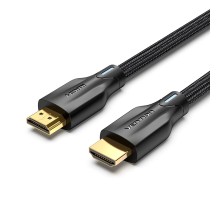 Кабель мультимедійний Cotton Braided 8K HDMI Cable 5M Black VENTION (AAUBJ)