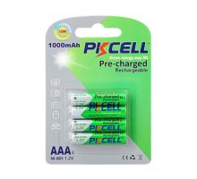 Акумулятор AAA R03 1000mAh 1.2V NiMH Already Charged, 4шт/бл PkCell (PC/AAA1000-4BA)