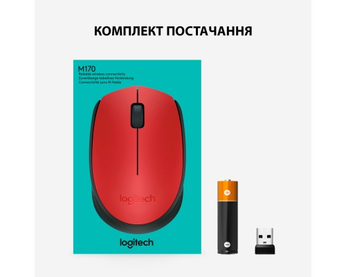 Мишка Logitech M171 Red (910-004641)