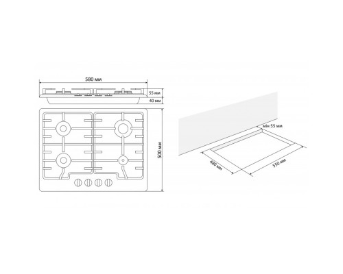 Варочна поверхня Eleyus GRACIA 60 IS CF