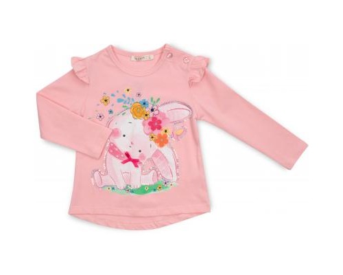 Набір дитячого одягу Breeze з зайчиком у квітах (13299-86G-pink)