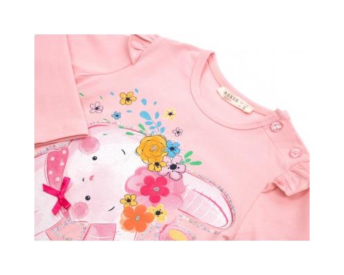Набір дитячого одягу Breeze з зайчиком у квітах (13299-86G-pink)