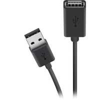 Дата кабель USB 2.0 AM/AF Extension cable 4.8m black Belkin (F3U153BT4.8M)