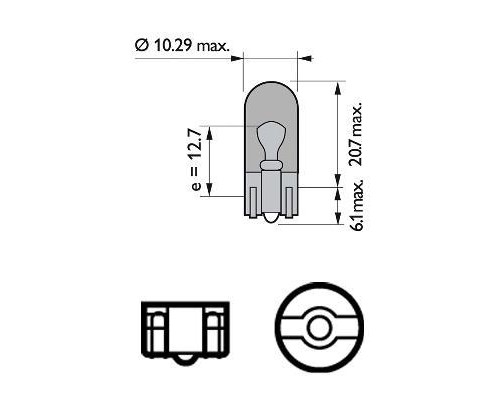 Автолампа Philips 5W (12396 NA B2)