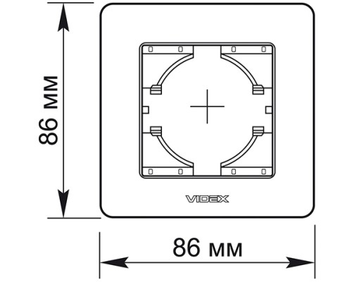 Рамка Videx BINERA чорний алюміній одинарна (VF-BNFRA1H-B)