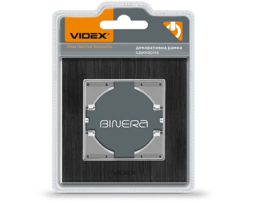 Рамка Videx BINERA чорний алюміній одинарна (VF-BNFRA1H-B)